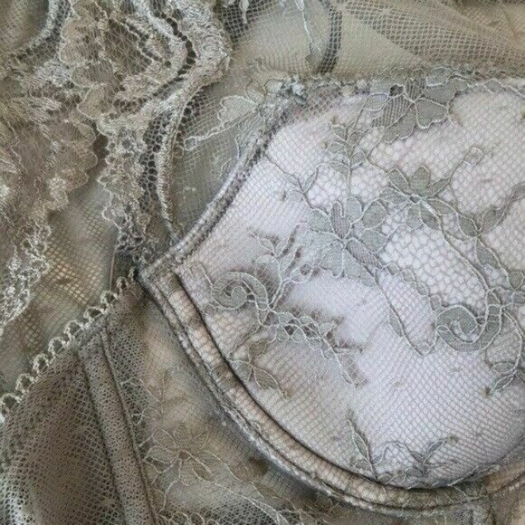 Victoria's Secret Bra Dot Lace high Neck Dream Angel 32E DD NEW - Picture 7 of 8